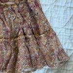 Cynthia Rowley Floral Mini Skirt in Pink and Brown Photo 0