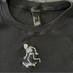 Forever 21 Black Skeleton Skateboard Ribbed Tee Photo 2