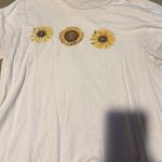 Obsessive Love White Sun Flower Shirt  Photo 1