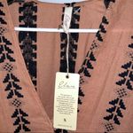 Elan Brown Black V Neck Short Romper Small Boho Arrow Tribal Design NWT Photo 13