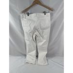J. McLaughlin Jeans White Stretch Denim Crop Gold Hardware Size 12 Coastal Photo 1