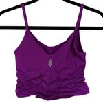 Free People  Movement Good Karma Ruched Crop Tank Womens XS S Vivid Violet Purple Photo 1