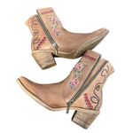Anthropologie Marco Delli Embroidered Leather Western Boot Size 36 Floral Cowboy Photo 2