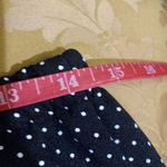 Vintage Black & White Petite Polka Dot Stretch Skirt Size 14P Photo 2