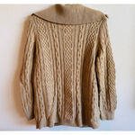 Talbots Tan Cable Knit Cardigan Sweater Photo 5