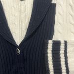 Brooks Brothers  Women Large Tennis V Neck Button Down Shawl‎ Cardigan Preppy Photo 1