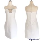 by the way. White Strapless Mini Dress Bodycon Lace Up Chain Formal Party Large‎ Photo 2