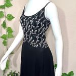 Tiffany Designs Tiffany Design Silk Vintage 1990’s Leaf Vine Black Gown Dress Photo 6