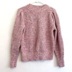A New Day Puff Sleeve Crewneck Pullover Sweater Pink White Multi Chunky Knit XXL Photo 0