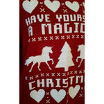 Mighty fine NEW Modcloth Red Unicorns Magical Christmas Novelty Sweatshirt XXL Photo 2