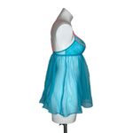 Victoria's Secret Neon Blue Babydoll Lingerie Dress Top Size Small Photo 2