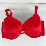 Savage X Fenty Linking Hearts T-Shirt Bra Red Sz 36DDD Photo 2