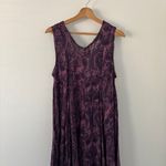 Ecote Raw Seam Purple Paisley Dress Photo 6
