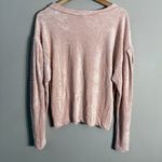 We The Free Free People  Milan Crushed Velvet Top Women's XS Blush Pink Oversized Photo 10