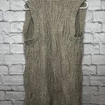 CAbi Womens Vest Long Cable Knit Beige Cotton Wool Yak Blend XS. Photo 4