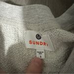 Sundry Gray Hang Loose Embroidered Wording Long Sleeve Crewneck Sweater Sz 1 (S) Photo 5