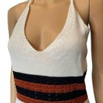 Hippie Boho Western Earthy Stoner Festival Crochet Knit Halter Top Mini Dress Photo 1