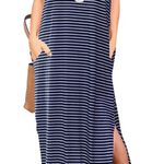 NWT still in the bag women’s summer maxi dress sleeveless Blue Photo 0