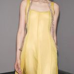 ZARA  butter mustard Yellow Maxi Dress flowy bohemian midi summer vacation Photo 12