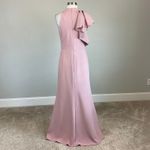 Betsy and Adam Sleeveless Ruffled A-Line Evening Gown Pink Size 6 Formal Dress Photo 5
