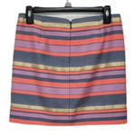 J.Crew Women’s Striped Pencil Skirt 0 Size Multicolor Purple Orange Gold Photo 3