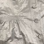 J.Jill Packable Trench Rain Coat Women L Black Smocked Grunge Boho Feminine Y2K Photo 4