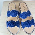 Jack Rogers  Womens Sandals 9.5 Laurin Crochet Sandal Midnight Blue Vacation Photo 2
