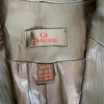 Danier Brown Leather Jacket Military Style Pockets Button Closure women's XS Photo 5