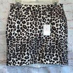 Good American Skirt Womens US 8 EU 29 Snow Leopard Animal Print Mini Short Photo 0