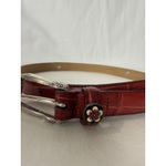 Brighton Vtg  Two-Tone Red Leather Boho Western Belt Women’s S 28 B30587 Photo 2