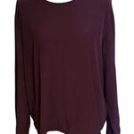 Babaton  Size XL Burgundy Wine Blouse Top Silk Viscose Photo 0