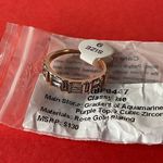 Bomb Party RBP6447 “Classy Me” Aquamarine & CZ on Rose Gold Size 9 Ring NWT Photo 4