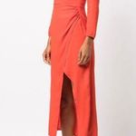 Reformation Long Sleeve Orange Gown Photo 0