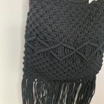 Danielle Nicole  Macrame Fringe Wood Handle Shoulder Purse Photo 11