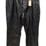 Good American Good‎ American Good Classic Textured Vinyl Faux Patent Leather Pants '90s 16 Photo 0