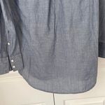 J.Crew  Chambray Tunic Shirt‎ Womens Size Small Blue Collared Pocket Button Up Photo 5