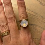 Imitation Moonstone Fully Adjustable Costume Ring Gold Photo 1