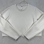 Spanx  Airessentials‎ Cropped Pullover Long Sleeve Top White Athleisure 2X Photo 0