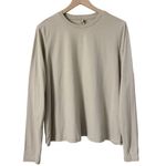 SKIMS Relaxed Long Sleeve T-Shirt in Taupe Cotton Blend Size XL Photo 0