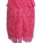 Cache  Coral Peplum Lace Strapless Dress Lined Built in Bra Stretch New NWT $228 Photo 7