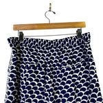 Anthropologie Beaded Scallop Drawstring Pants Womens M Navy White Coastal Boho Photo 4