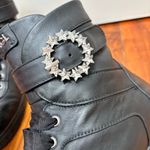 AGL Gemma High Black Leather Jewel Buckle High Top Sneakers 9 Photo 7