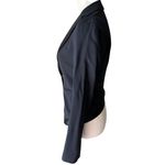 BCBGMAXAZRIA  Navy‎ Black Satin-Trim Blazer Size XXS Business Casual Office Photo 2