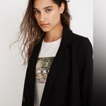 Madewell Caldwell Double-Breasted Blazer in True Black Photo 2