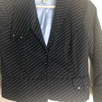 Anthropologie Elevenses  blue stripe pattern blazer Photo 2