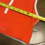 Balance Athletica  Isotope Sports Bra Crop Top Orange White Zipper Logo M Photo 4