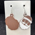 Gingerbread Santa Earrings 🍪✨ White Photo 2
