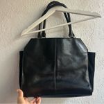 Tory Burch Tori Burch Elegant Black Leather Tote Bag Photo 12