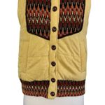 POWER TO THE PEOPLE Crochet Sherpa Lined Hooded Vest Boho Streetwear Retro Sz M Size M Photo 4