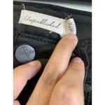 Unpublished  Women's Coated Waxed Pants Black Skinny Leg Sz 25 Photo 1